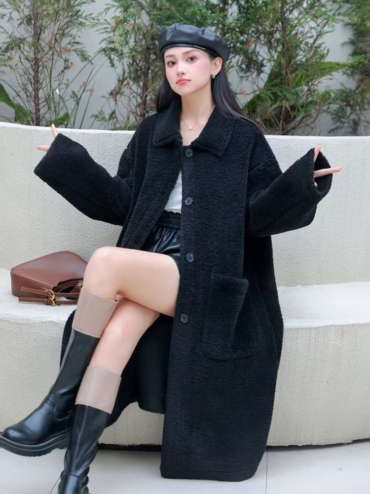 Wool Coat Peacoat - Japanse stijl, plus size damesjas van