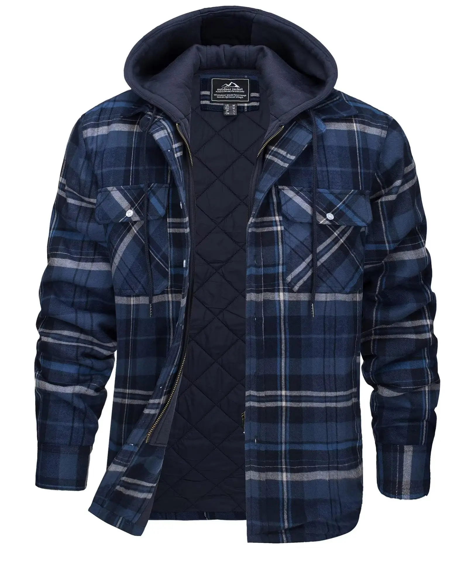 Flannel Shirt Lined - 2026 Heren Flanellen Overhemdjas met Afneembare