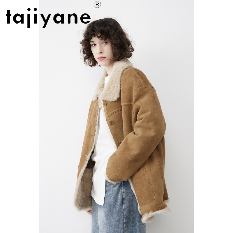 TAJIYANE A-klasse schapenvacht - Wool Coat Peacoat recensie en prijs