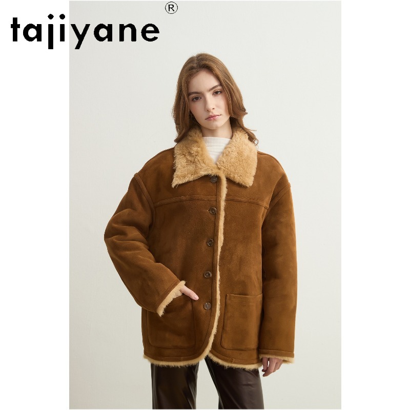 TAJIYANE A-klasse schapenvacht - Wool Coat Peacoat recensie en prijs