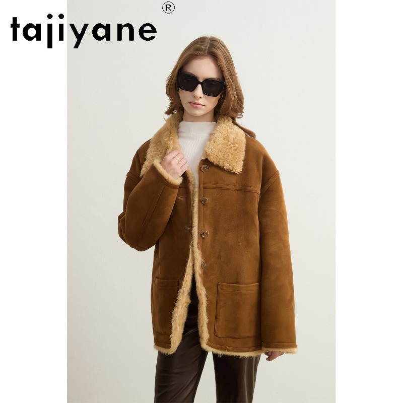 TAJIYANE A-klasse schapenvacht - Wool Coat Peacoat recensie en prijs